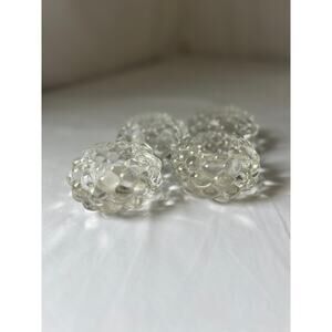 Crystal Raspberry Bubble‎ Votive Candle Holders set of 4